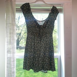 Large small floral print cottagecore dress
